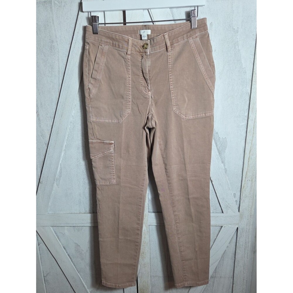 J. Jill Brown Skinny Cargo Ankle Pants Size 8